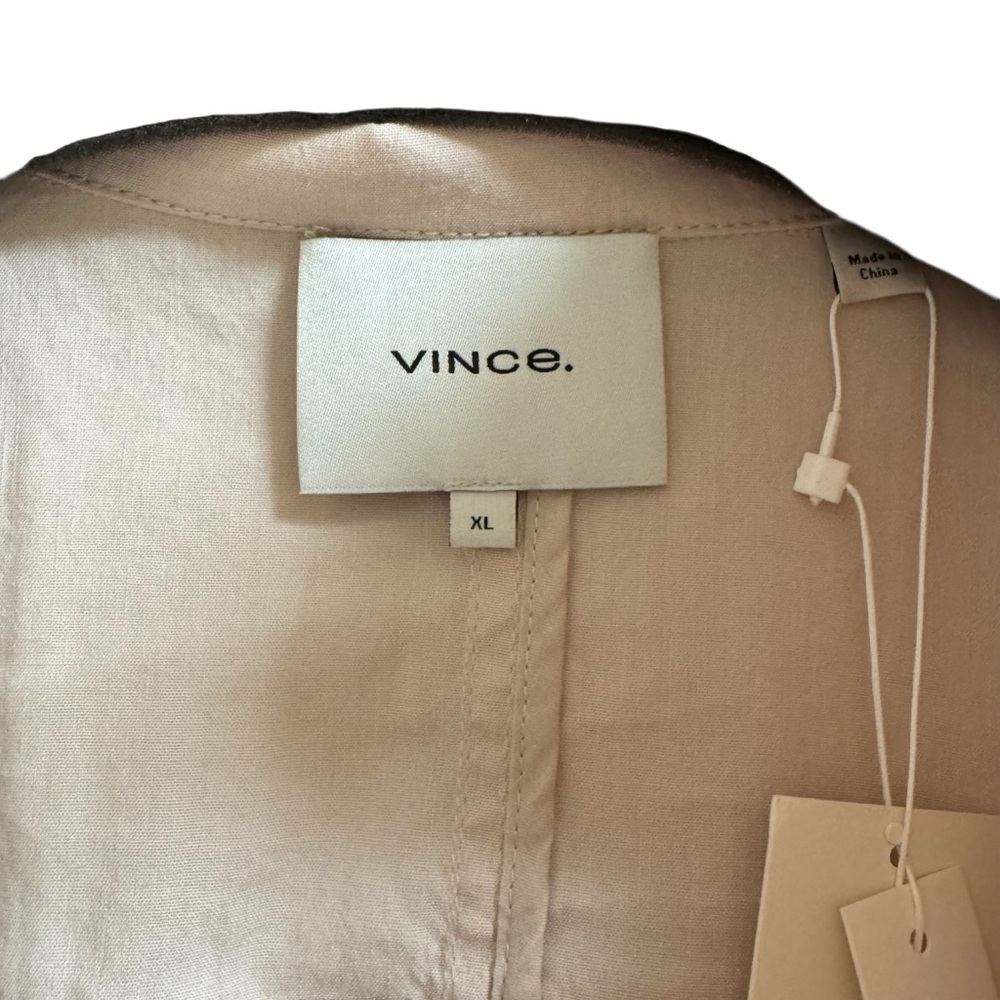 NWT Vince Cream Drapey Jacket with Belted Waist - Picture 5 of 8
